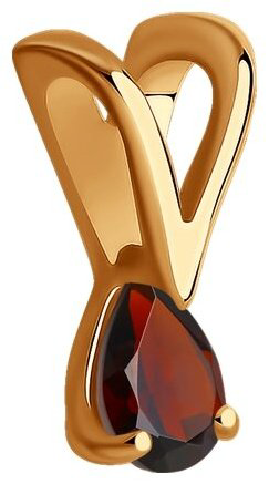 Подвеска Diamant 51-330-01312-2 вес 0.25 г золото, гранат купить,27070