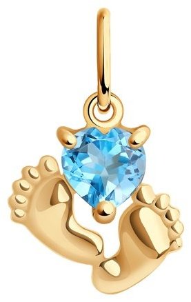 Подвеска Diamant 51-330-01314-1 вес 0.54 г золото, топаз купить,67027
