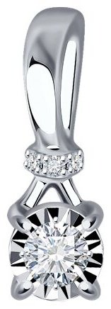 Подвеска Diamant 52-230-01683-1 вес 0.58 г золото, бриллиант купить,NaN