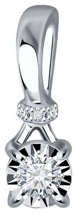 Подвеска Diamant 52-230-01683-1 вес 0.58 г золото, бриллиант купить,NaN