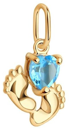 Подвеска Diamant 51-330-01314-1 вес 0.54 г золото, топаз купить,67027