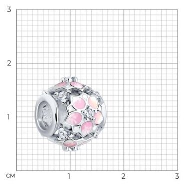 Подвеска SOKOLOV 94033043 вес 3.54 г серебро, фианит, эмаль купить,15530