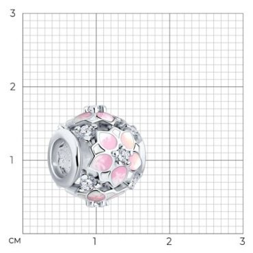 Подвеска SOKOLOV 94033043 вес 3.54 г серебро, фианит, эмаль купить,15530
