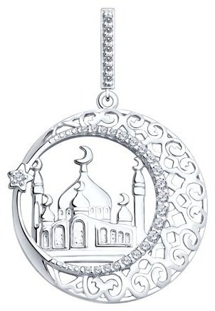 Подвеска SOKOLOV 94031221 вес 3.2 г серебро, фианит купить,17955