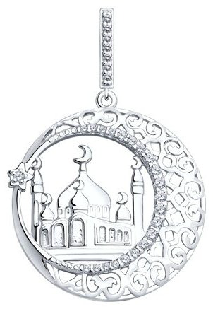 Подвеска SOKOLOV 94031221 вес 3.2 г серебро, фианит купить,17955