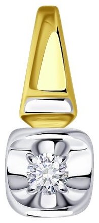 Подвеска Diamant 53-230-01901-1 вес 0.59 г золото, бриллиант купить,273460