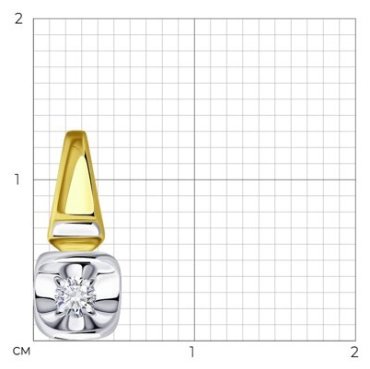 Подвеска Diamant 53-230-01901-1 вес 0.59 г золото, бриллиант купить,273460