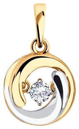 Подвеска SOKOLOV 035837 вес 1.11 г золото, фианит купить,81584