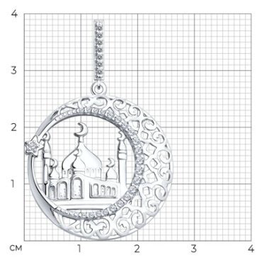 Подвеска SOKOLOV 94031221 вес 3.2 г серебро, фианит купить,17955