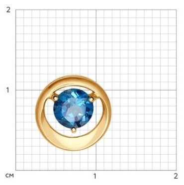 Подвеска SOKOLOV 731347 вес 0.88 г золото, топаз купить,94616
