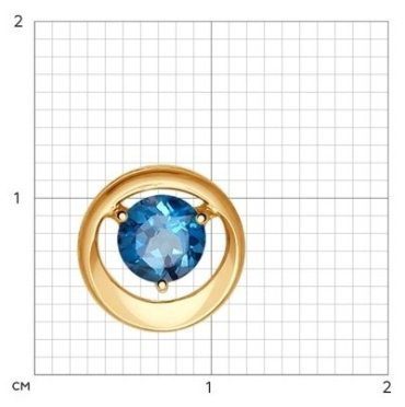 Подвеска SOKOLOV 731347 вес 0.88 г золото, топаз купить,94616
