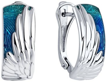 Серьги SOKOLOV 94026007 вес 4.97 г серебро, эмаль купить,22751