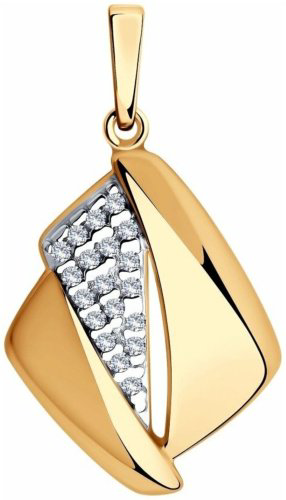Подвеска Diamant 93-130-00681-1 вес 1.5 г серебро, фианит купить,NaN