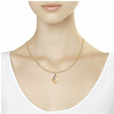 Подвеска Diamant 93-130-00681-1 вес 1.5 г серебро, фианит купить,NaN