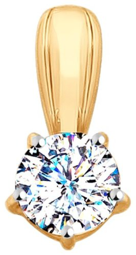Подвеска Diamant 51-130-00099-1 вес 0.78 г золото, фианит