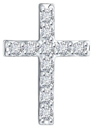 Крестик Diamant 52-130-02043-1 вес 0.5 г золото, бриллиант купить,307024