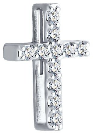 Крестик Diamant 52-130-02043-1 вес 0.5 г золото, бриллиант купить,307024