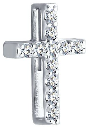 Крестик Diamant 52-130-02043-1 вес 0.5 г золото, бриллиант купить,307024