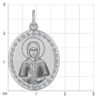 Икона SOKOLOV 94100212 вес 1.74 г серебро, фианит купить,NaN