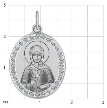 Икона SOKOLOV 94100212 вес 1.74 г серебро, фианит купить,NaN