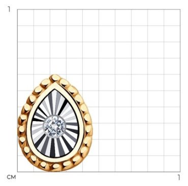 Подвеска Diamant 51-230-01302-1 вес 0.39 г золото, бриллиант купить,79121
