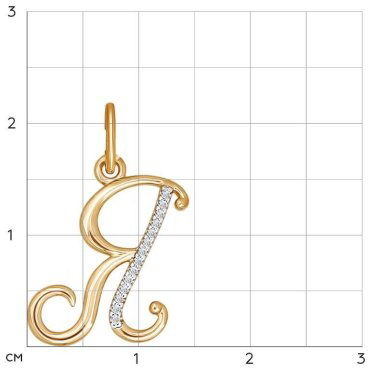 Подвеска SOKOLOV 034544 вес 0.98 г золото, фианит купить,NaN