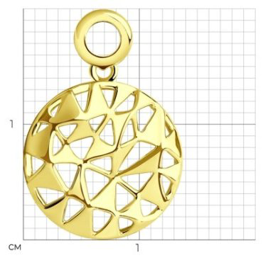 Подвеска Diamant 53-130-01239-1 вес 1.24 г золото, без вставок купить,94436