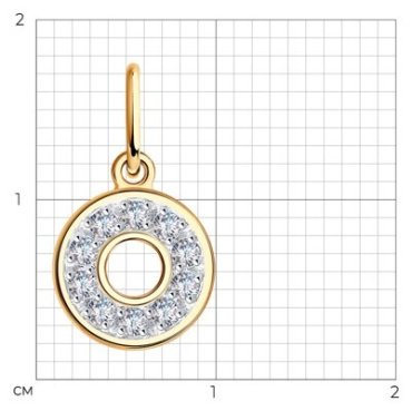 Подвеска SOKOLOV 036171 вес 0.5 г золото, фианит купить,61492