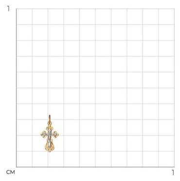 Крестик Diamant 51-131-01398-1 вес 0.78 г золото, без вставок купить,85482