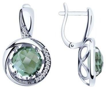 Серьги SOKOLOV 92022057 вес 5.23 г серебро, кварц купить,46044