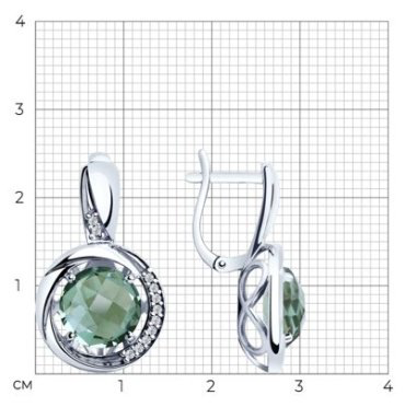 Серьги SOKOLOV 92022057 вес 5.23 г серебро, кварц купить,46044