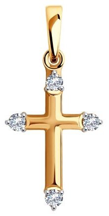 Подвеска Diamant 51-130-01435-1 вес 0.75 г золото, фианит купить,80558