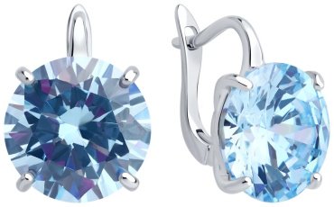 Серьги SOKOLOV 94026993 вес 7.4 г серебро, фианит купить,32648