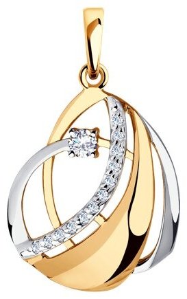 Подвеска Diamant 51-130-00519-1 вес 1.6 г золото, фианит купить,95315