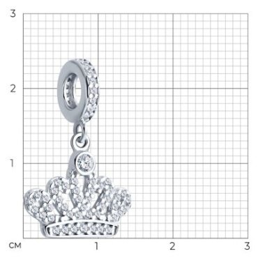 Подвеска SOKOLOV 94032877 вес 1.6 г серебро, фианит купить,10389