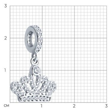 Подвеска SOKOLOV 94032877 вес 1.6 г серебро, фианит купить,10389