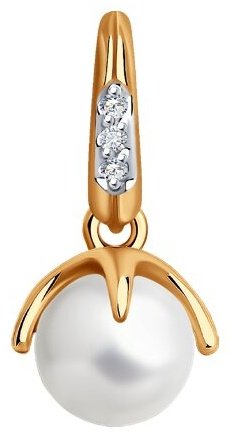 Подвеска Diamant 51-230-01849-1 вес 0.64 г золото, жемчуг купить,NaN