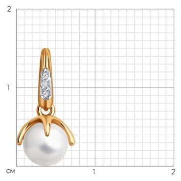 Подвеска Diamant 51-230-01849-1 вес 0.64 г золото, жемчуг купить,NaN