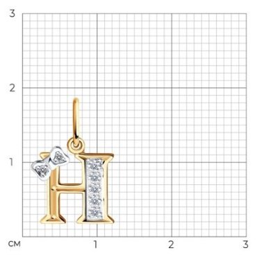 Подвеска SOKOLOV 030662 вес 0.74 г золото, фианит купить,81130