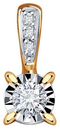 Подвеска Diamant 51-230-01755-1 вес 0.51 г золото, бриллиант купить,159558
