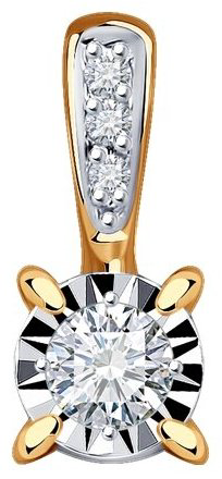 Подвеска Diamant 51-230-01755-1 вес 0.51 г золото, бриллиант купить,159558