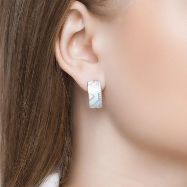 Серьги SOKOLOV 94022288 вес 3.91 г серебро, эмаль купить,NaN
