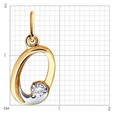 Подвеска Diamant 51-130-00551-1 вес 0.91 г золото, фианит купить,70326
