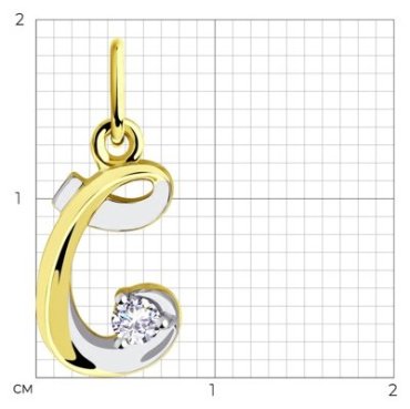 Подвеска Diamant 53-130-00567-1 вес 0.72 г золото, фианит купить,85927