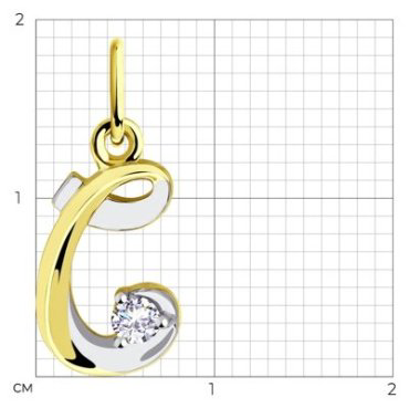 Подвеска Diamant 53-130-00567-1 вес 0.72 г золото, фианит купить,85927