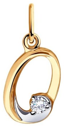Подвеска Diamant 51-130-00551-1 вес 0.83 г золото, фианит купить,83978