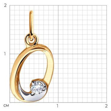 Подвеска Diamant 51-130-00551-1 вес 0.83 г золото, фианит купить,83978