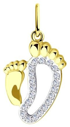 Подвеска Diamant 53-130-00699-1 вес 0.95 г золото, фианит купить,120534