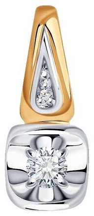 Подвеска Diamant 51-230-01902-1 вес 0.6 г золото, бриллиант купить,281519