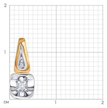 Подвеска Diamant 51-230-01902-1 вес 0.6 г золото, бриллиант купить,281519